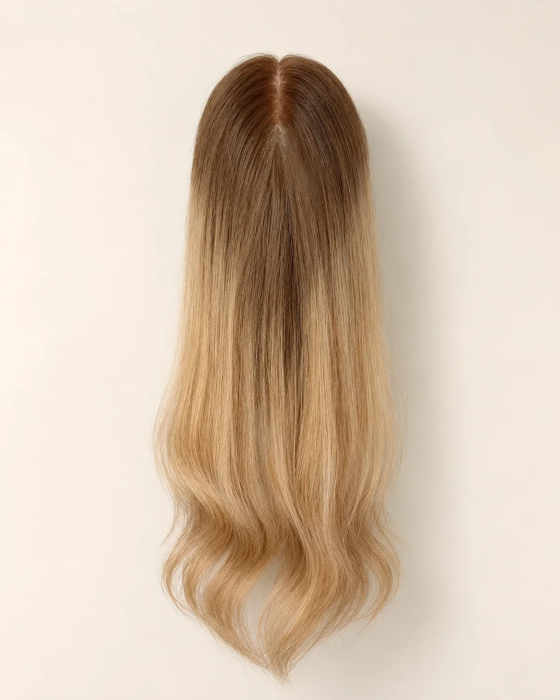 16 inch MICRO Hair Topper in blonde ombre Remy human hair