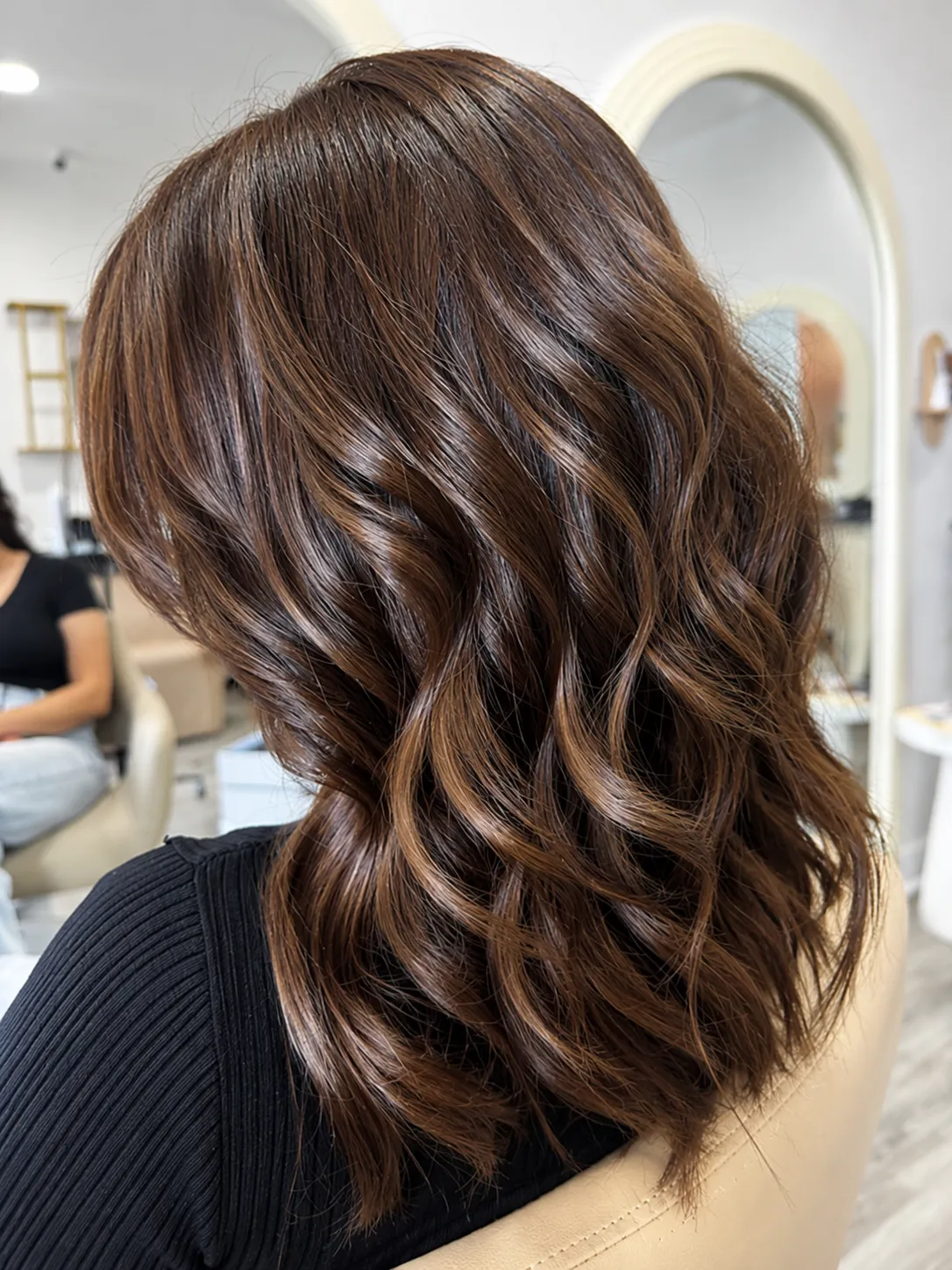Nano hair extensions result by Luscious Lox